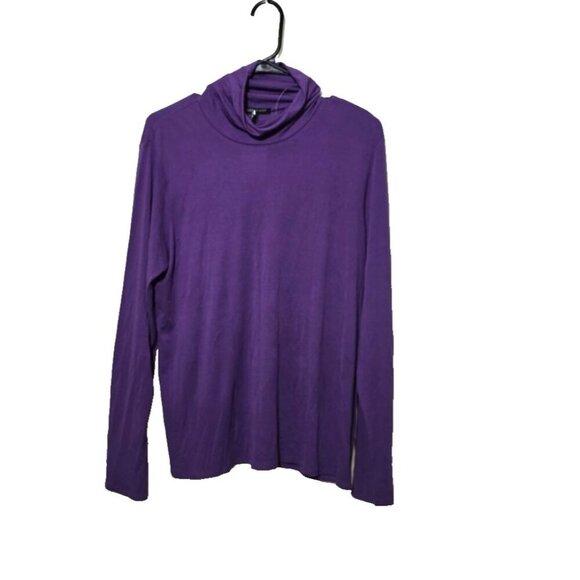 Eileen Fisher Sweaters - Eileen Fisher Turtleneck Sweater Silk L Purple Basics Layering Breathable Comfy